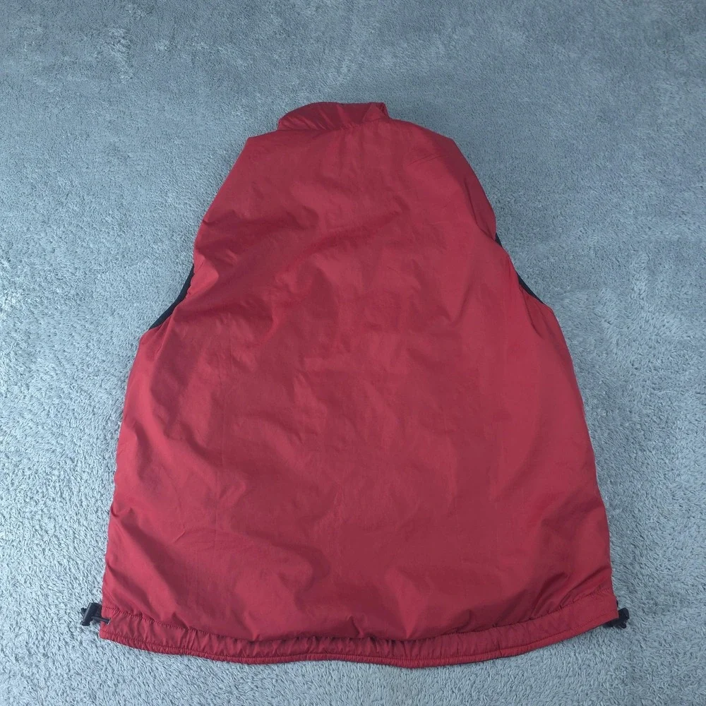 Polo Ralph Lauren Vest Mens Large Black Red Reversible Fleece Polartec Full Zip
